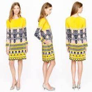 J. Crew Factory Jules Scroll Scarf Print Shift Dress